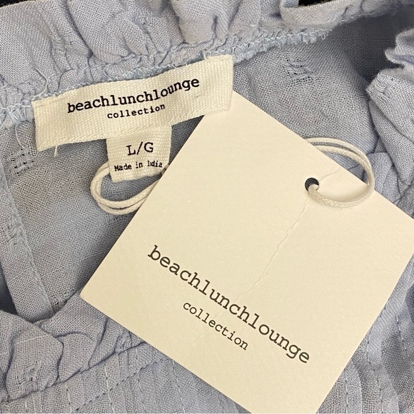 NEW BeachLunchLounge Baby Blue Ruffle Tunic Top - Picture 6 of 7